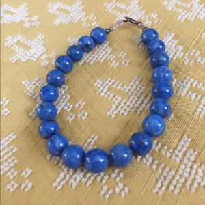 Blue beaded bracelet